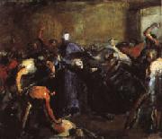 Jean - Baptiste Carpeaux Monseigneur Darboy in His Prison ( Archbishop Shot by Commune, May 24, 1871 ) oil painting